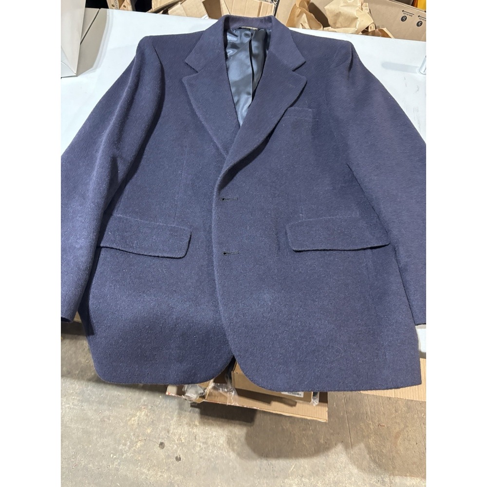 Camel Hair‎ Blazer Navy Men's 42R Bill Blass Made In USA